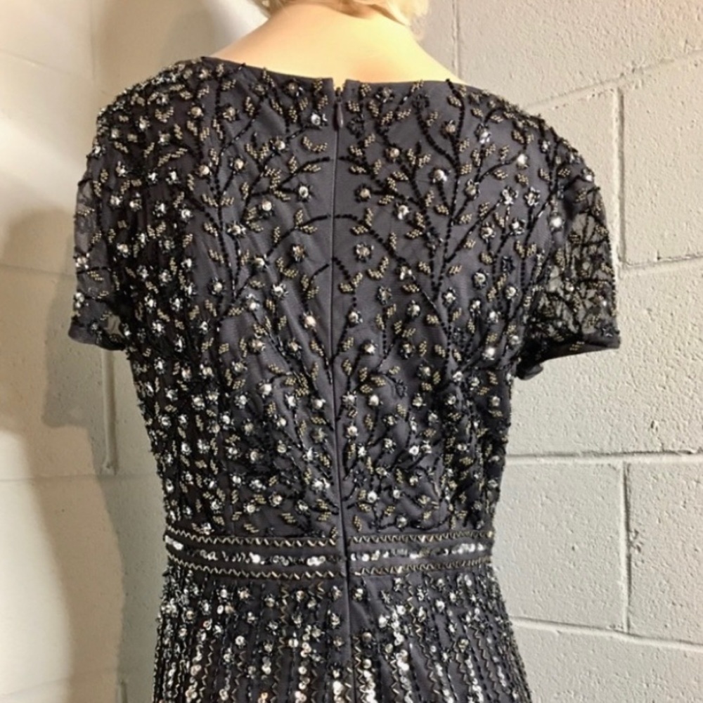 Full length beaded Navy Mother of the Bride formal - Picture 10 of 10